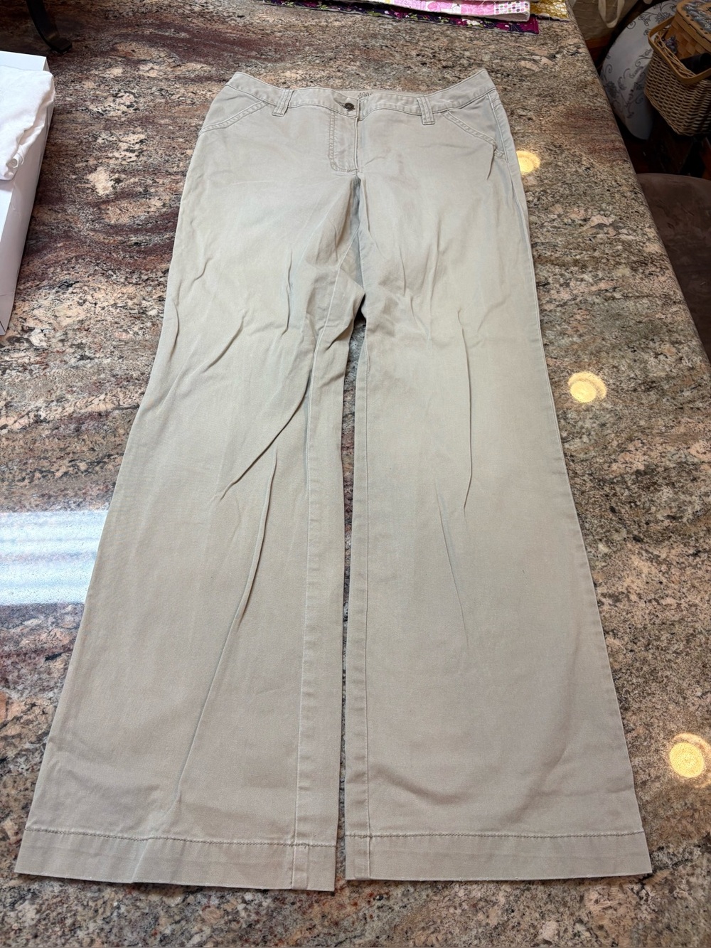 Caslon Classic Women's Khaki Wide-Leg Pants Size 10